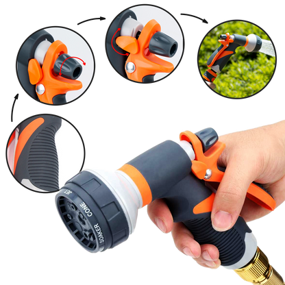 Garden Hose Spray Gun 8 Patterns