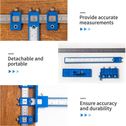 Drill Measuring Adjustable Punch Positioning Ruler Tool
