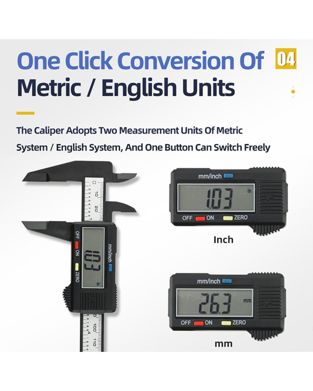 Digital Caliper With Large LCD Screen