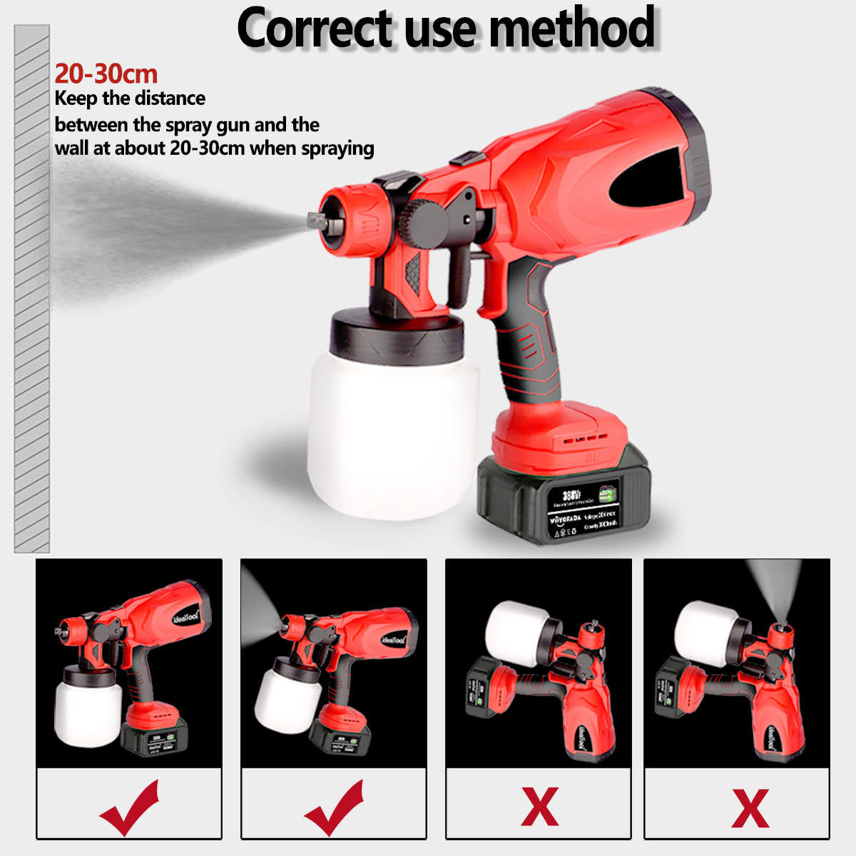 365Famtools Cordless Electric Paint Sprayer Jet