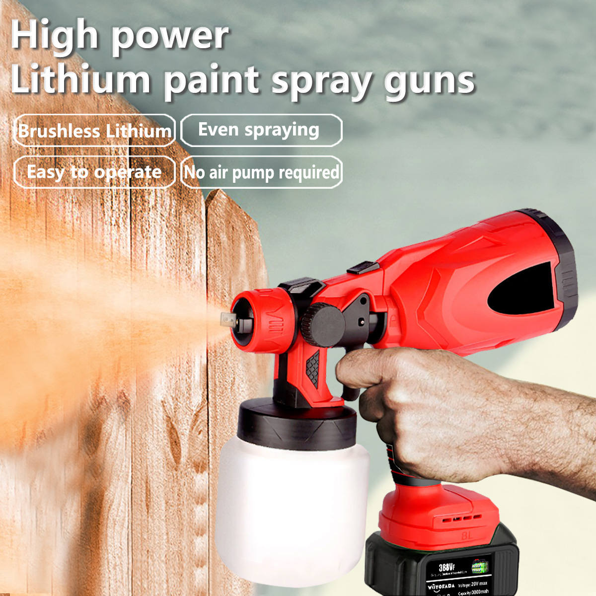 365Famtools Cordless Electric Paint Sprayer Jet