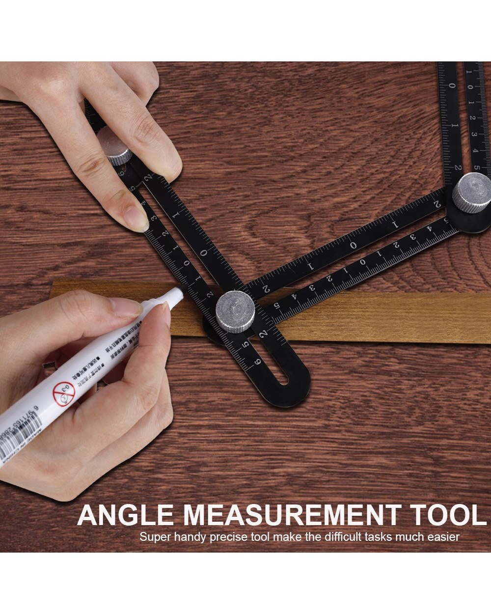 Aluminum Alloy Six-Sided Universal Ruler Measuring Tool