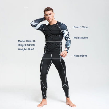 Men's Compression Thermal Quick Dry Underwear Full Set