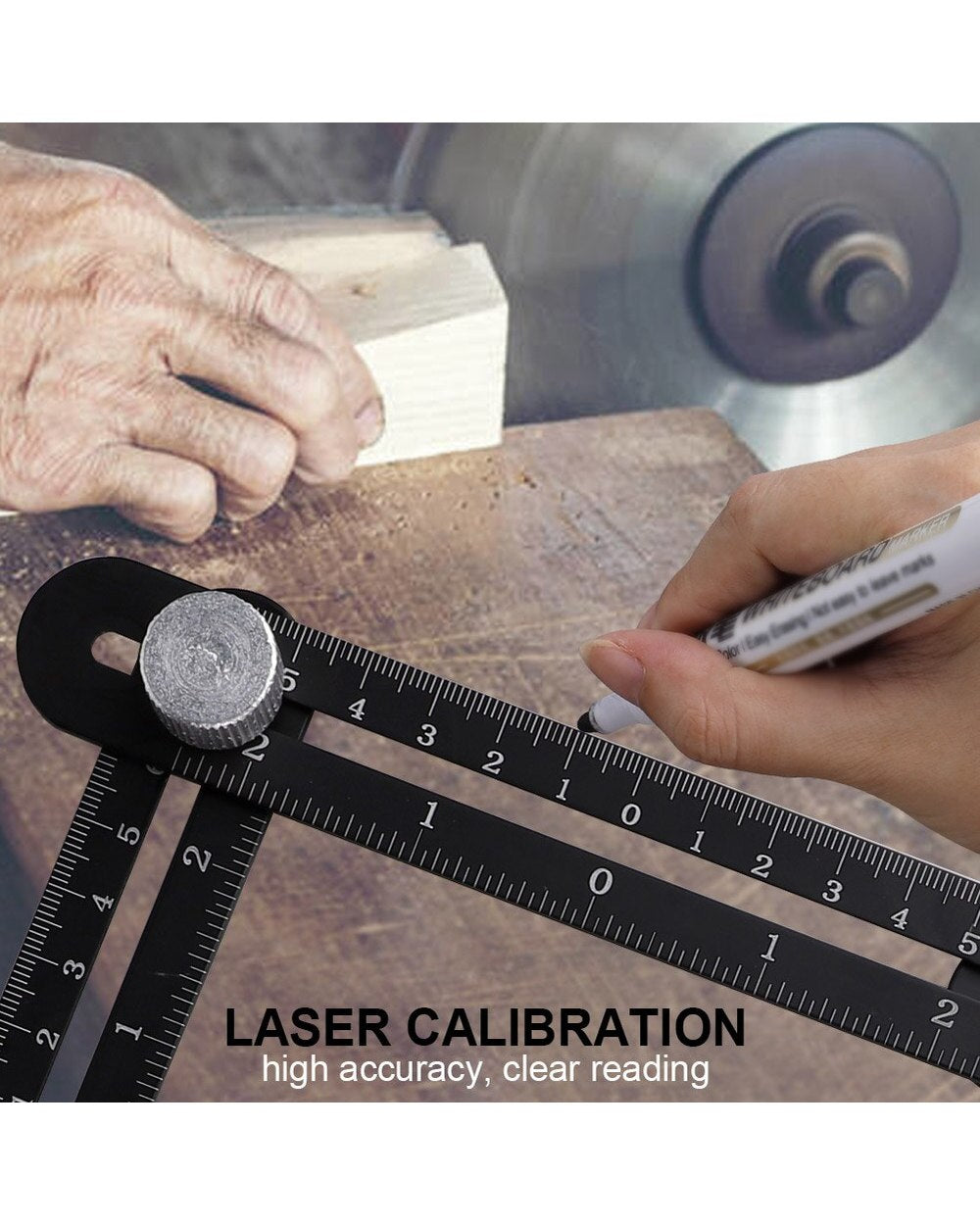 Aluminum Alloy Six-Sided Universal Ruler Measuring Tool