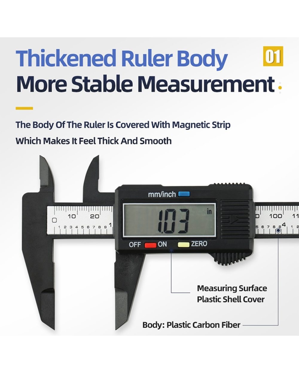 Digital Caliper With Large LCD Screen